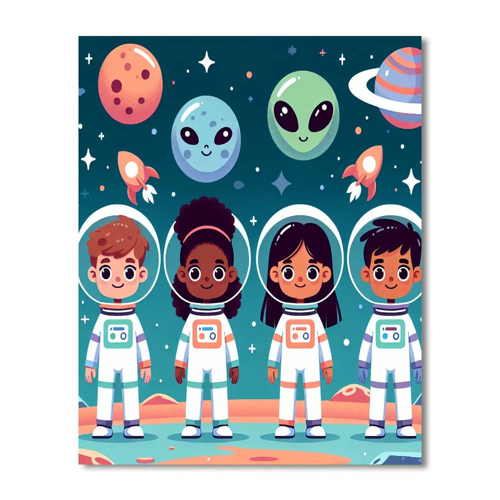 Galactic Explorers League Paint By Numbers
