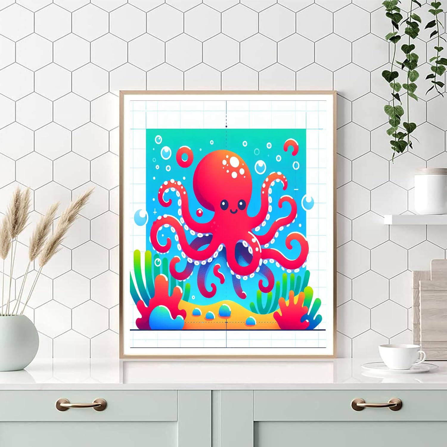 Outrageous Octopus Oasis Painting By Numbers Kit