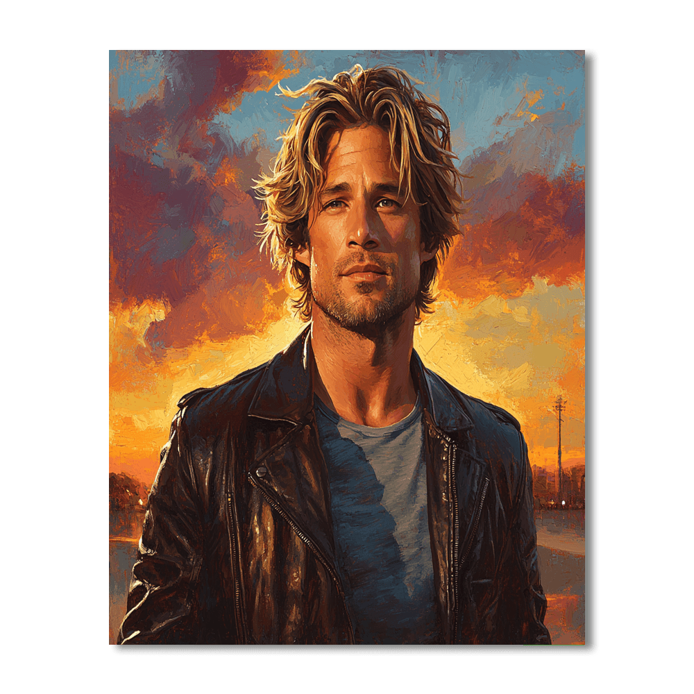 Brad Pitt: The Maverick Of The Silver Screen Paint By Number