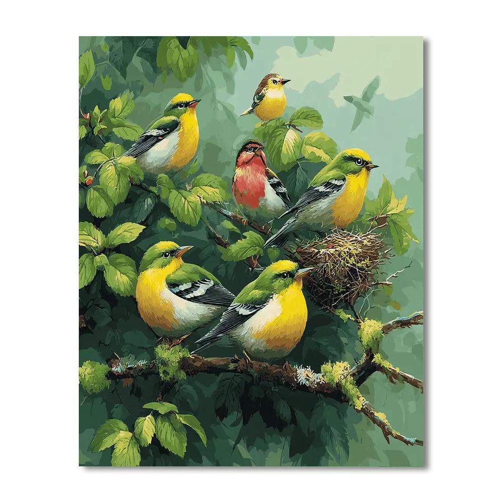 Songbird Of Happiness Numbered Painting Kits