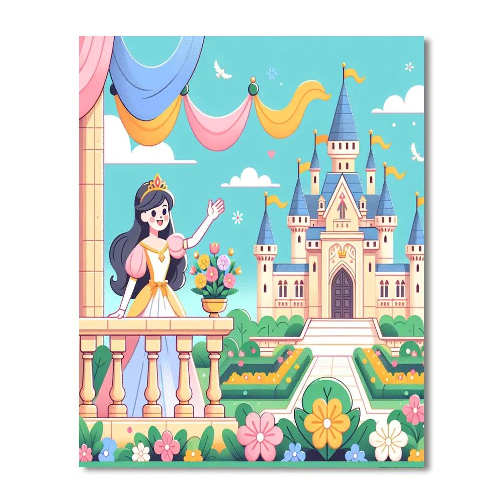 Princess's Enchanted Castle Paint By Number