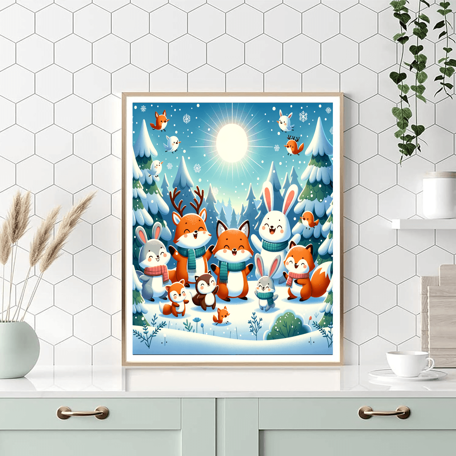 Magical Snowy Day Paint By Numbers Kits