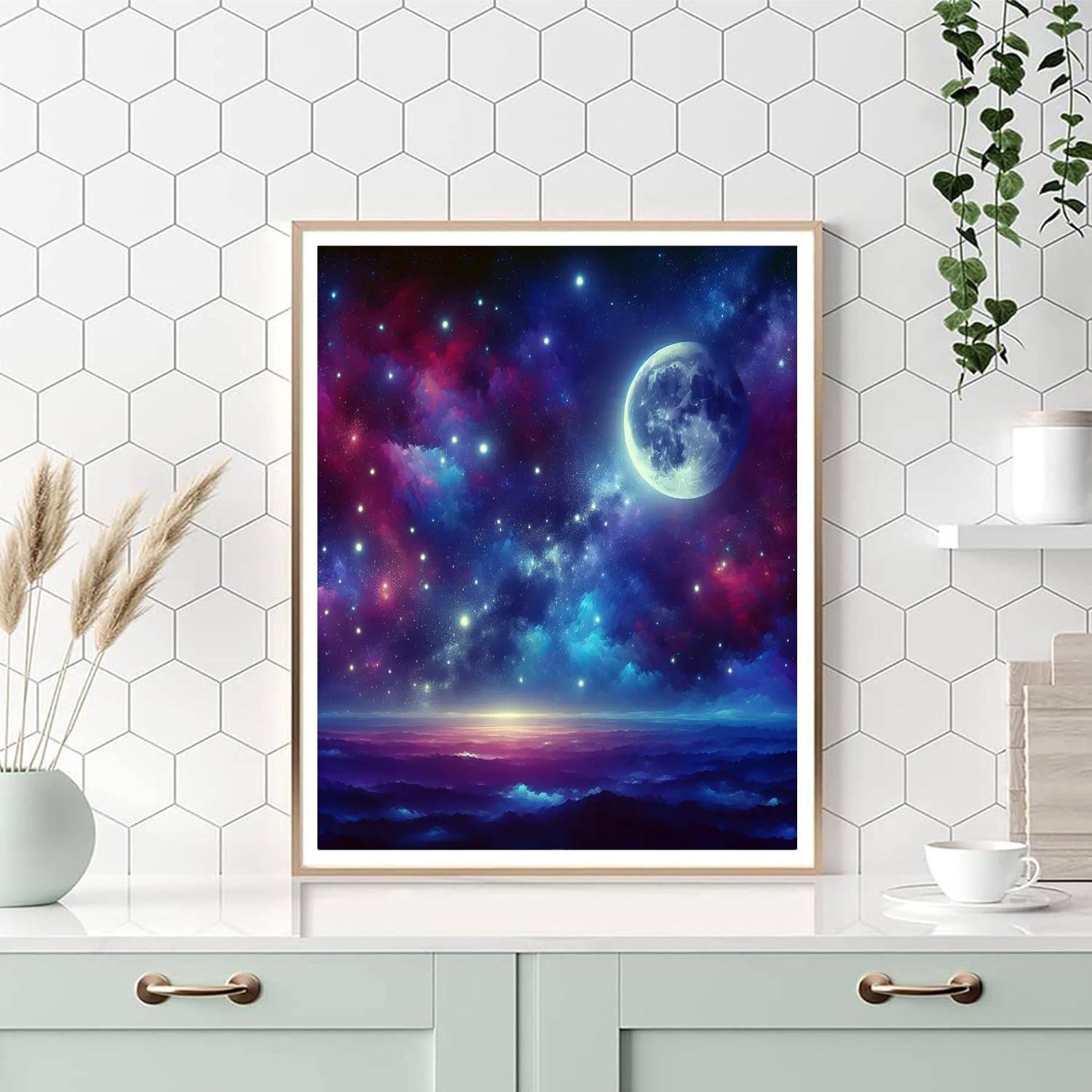 Dreamy Celestial Sky Painting Number Kit