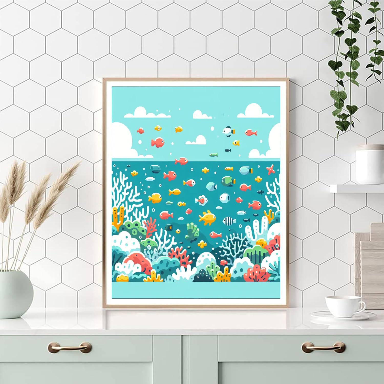 Mystery Of The Coral Reef Number Painting