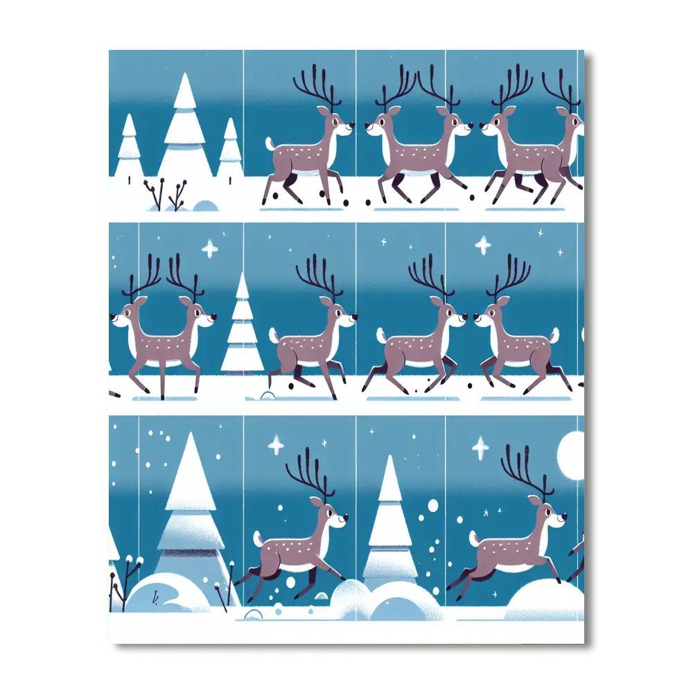 Roving Reindeers Paint By Numbers Kits