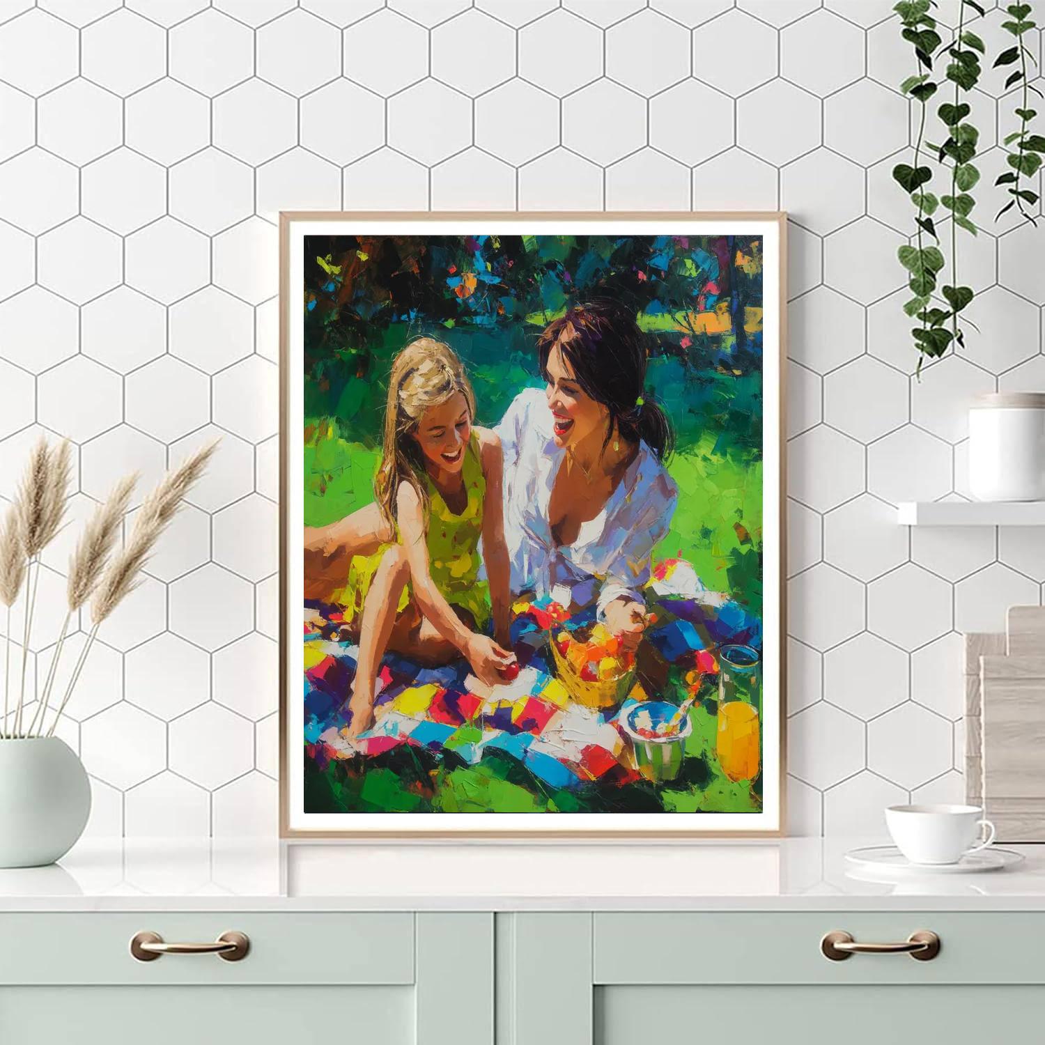 The Playful Picnic Number Painting