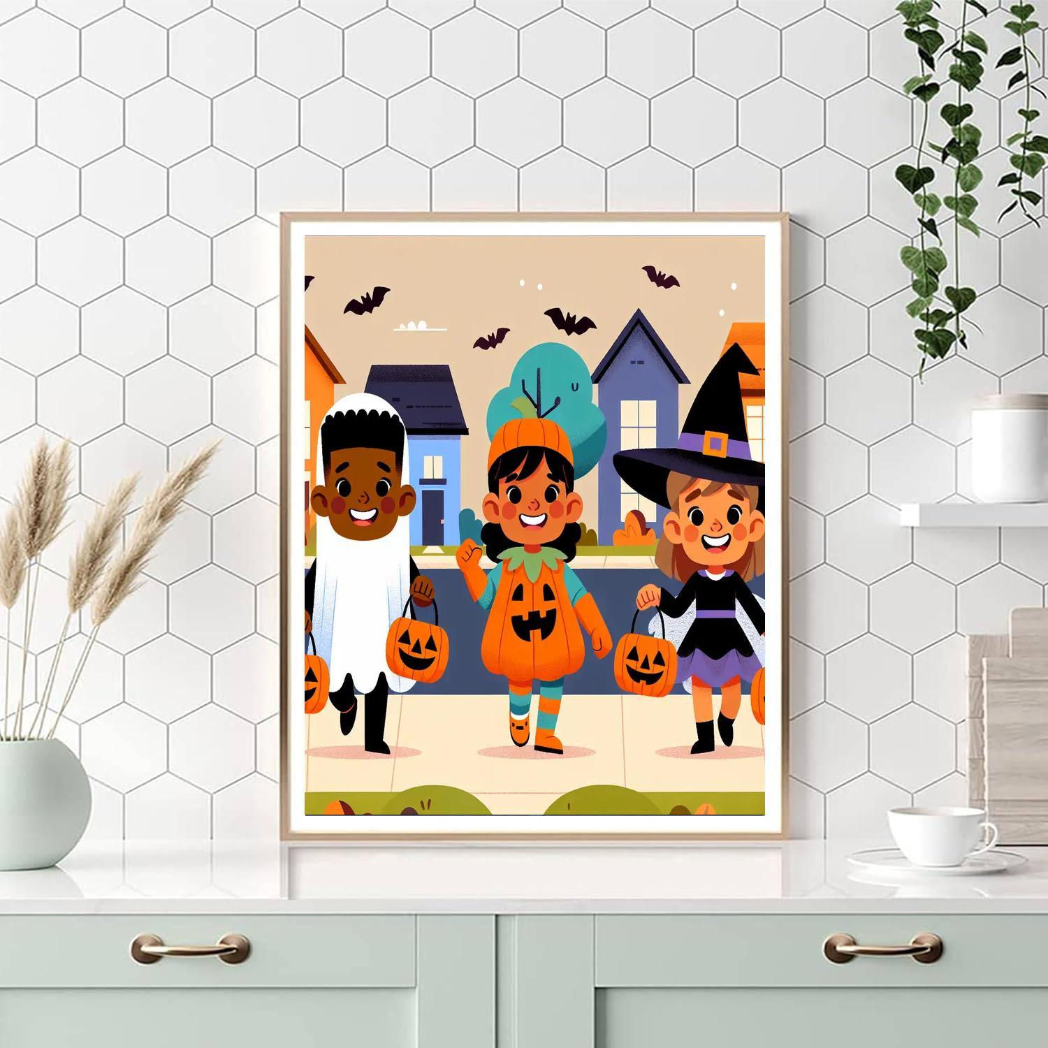 Happy Halloween Tricksters Numbered Painting Kits