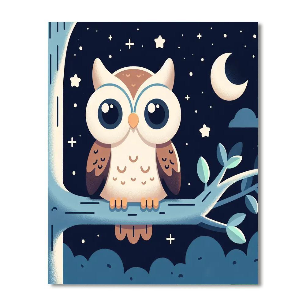 Wise Owl Observation Paint By Numbers Art