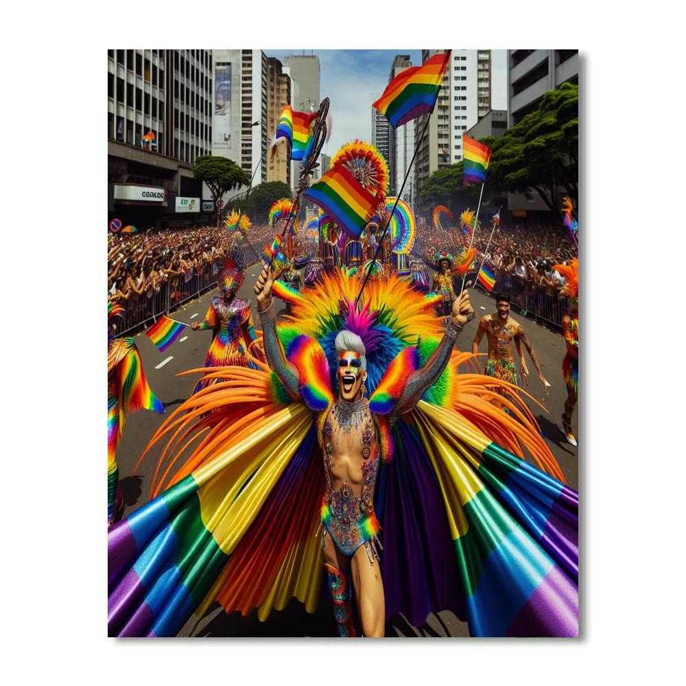 Pride Festival - Brazil Number Painting