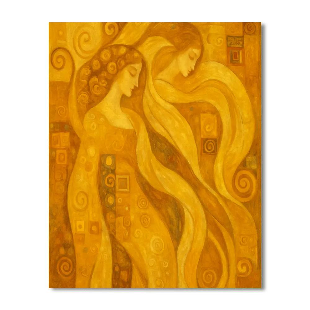 Klimt's Golden Serenity DIY Paint By Numbers