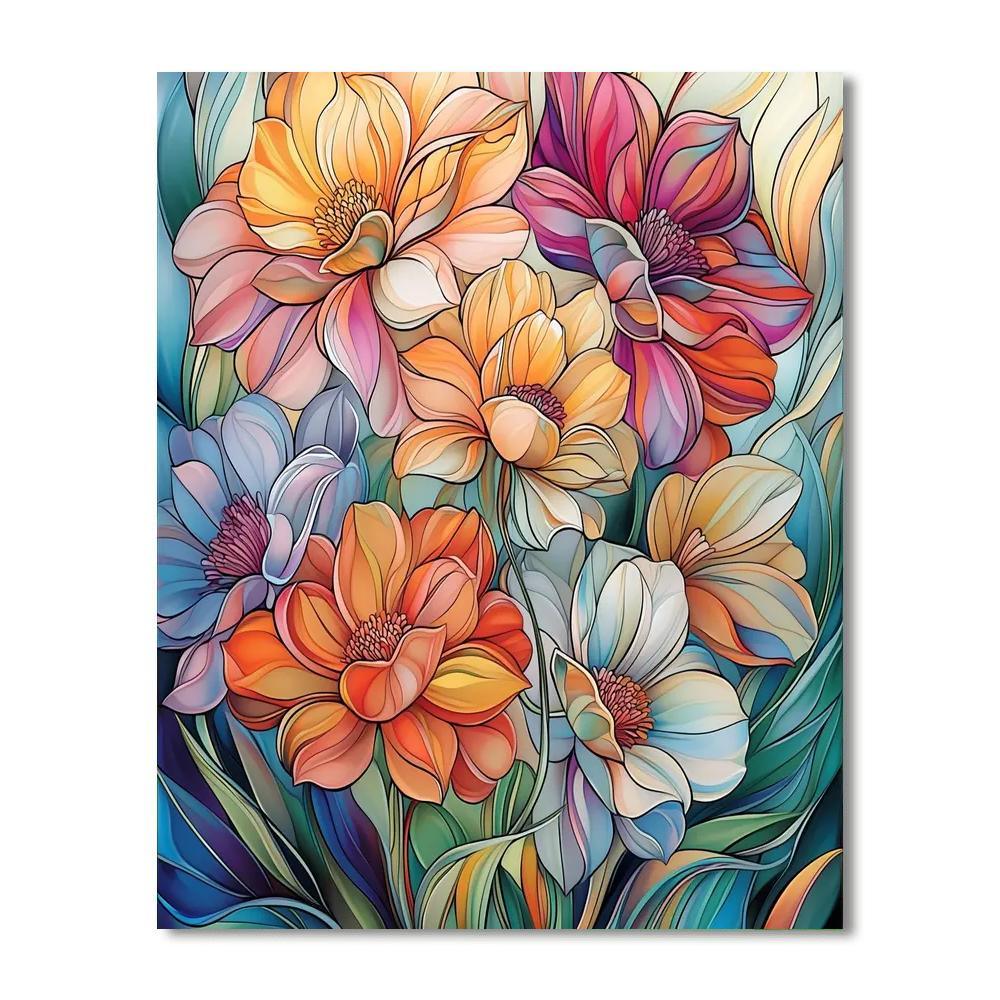 Alphonse Mucha Inspired Dancing Flora  Paint By Numbers Kits