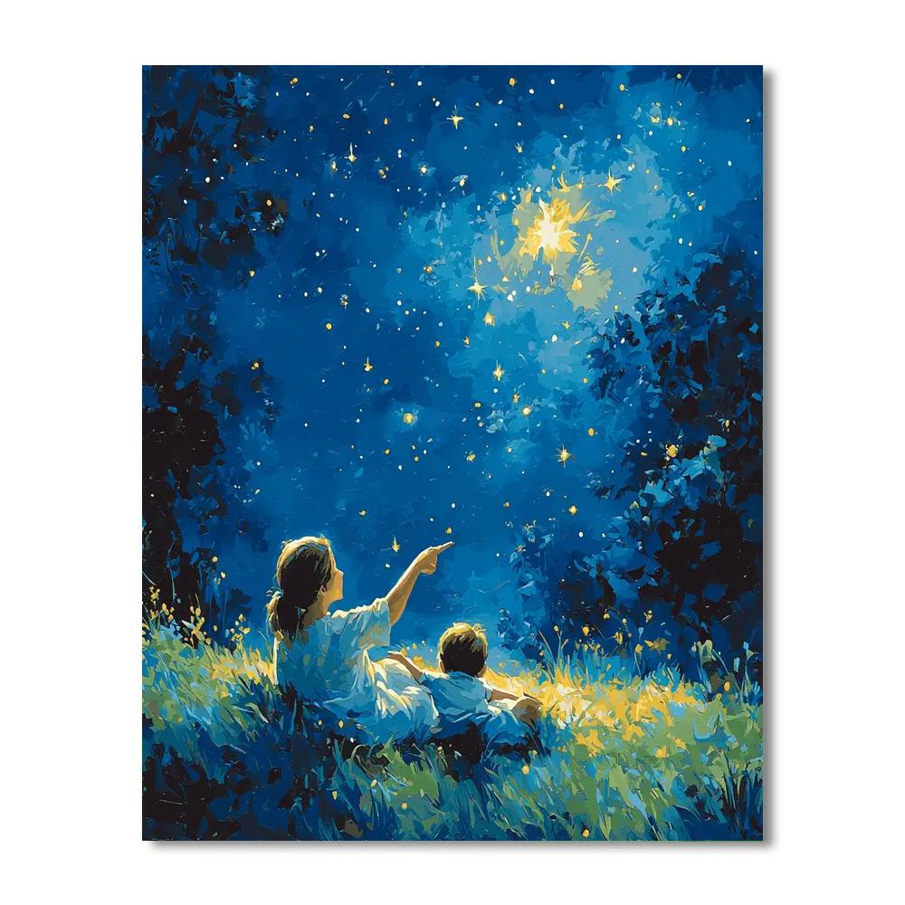 Whimsical Wish Stars Paint By Number