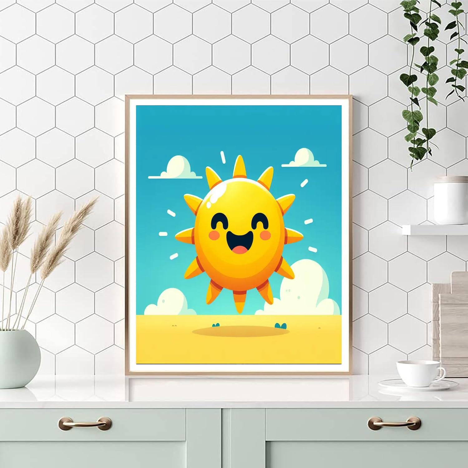 Giggly Sun Paint By Numbers Art
