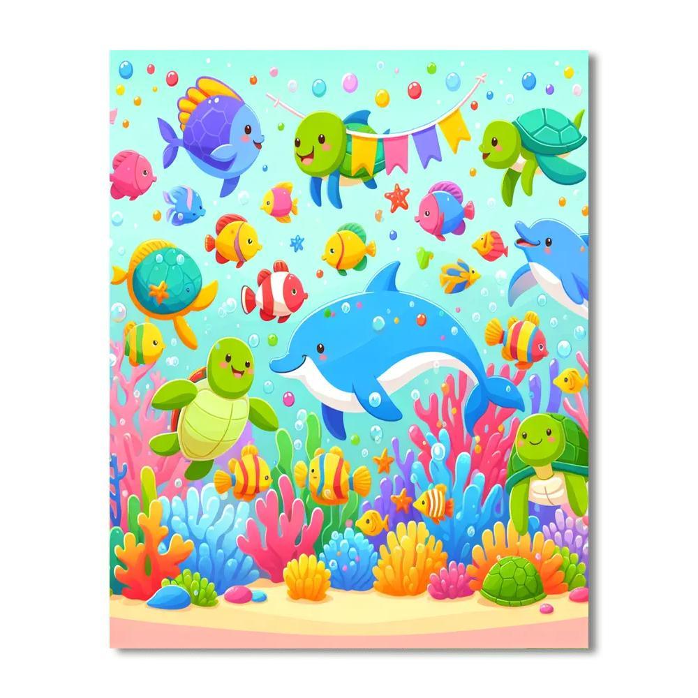 Charming Underwater Fiesta Numbered Painting Kits
