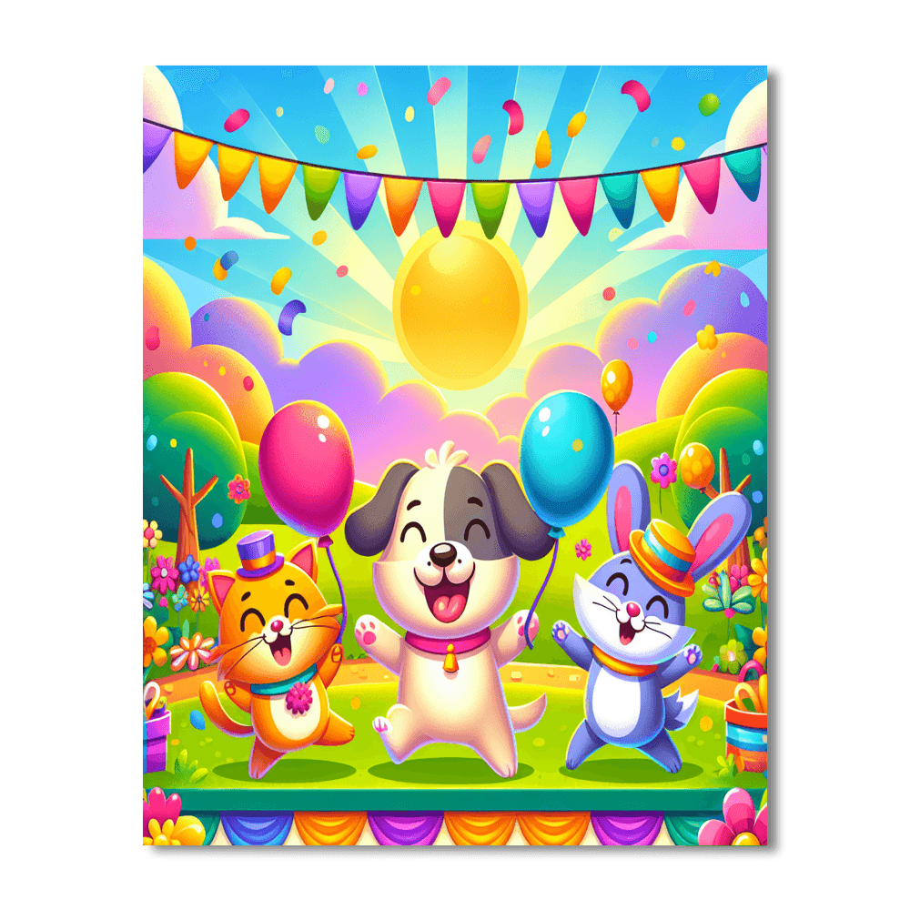 Animal Friendship Festival Painting Number Kit