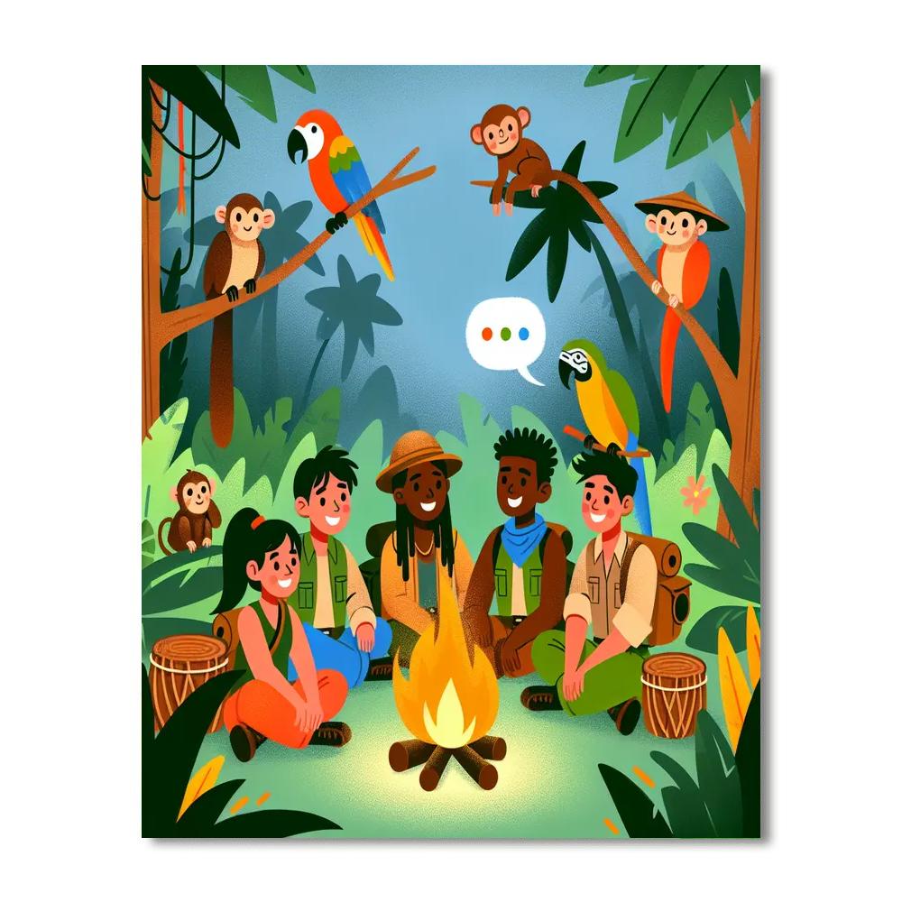 Jungle Campfire Stories Paint By Number