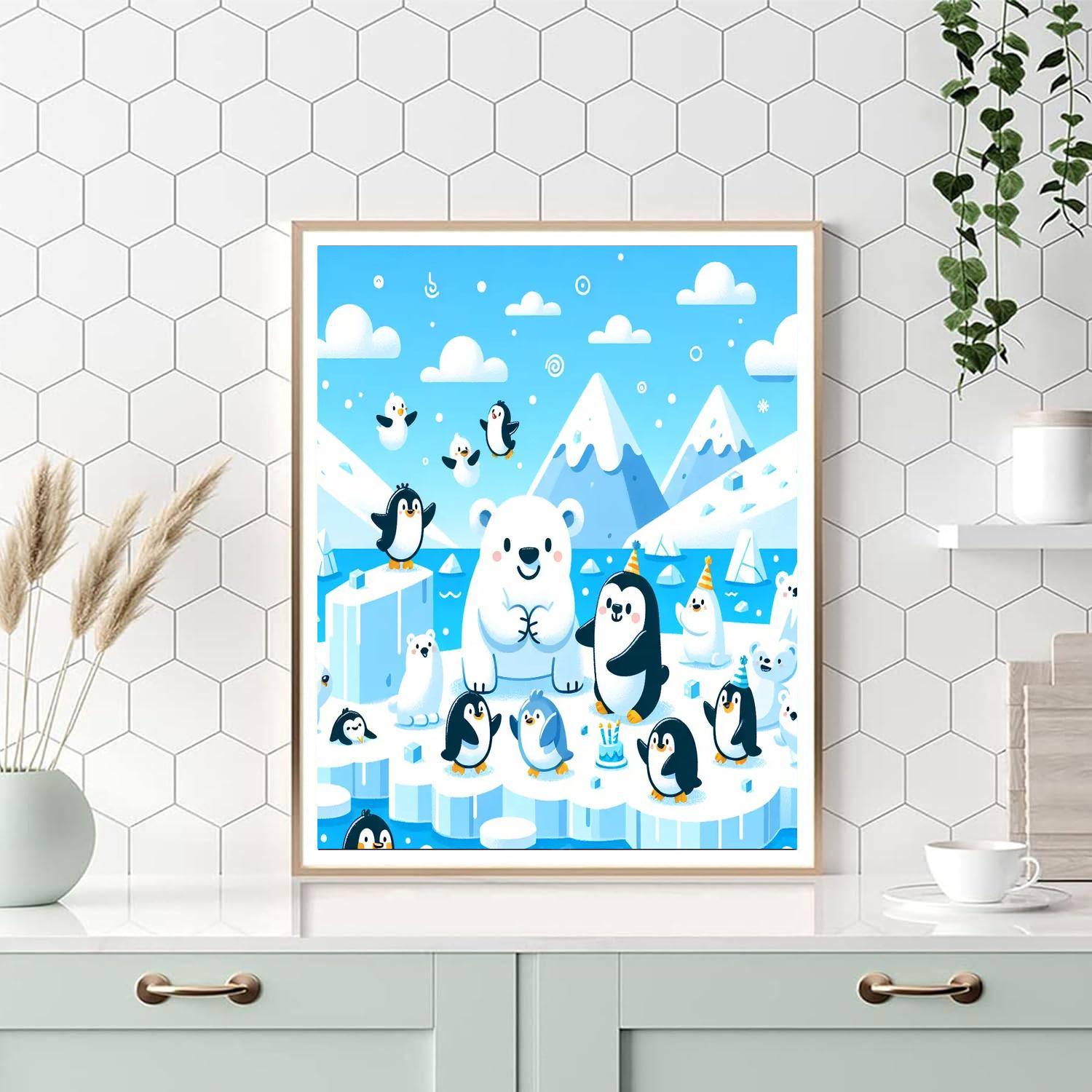 Arctic Friends Ice Party Painting By Numbers Kit