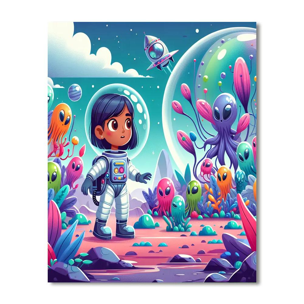 Alien World Exploration Painting Number Kit