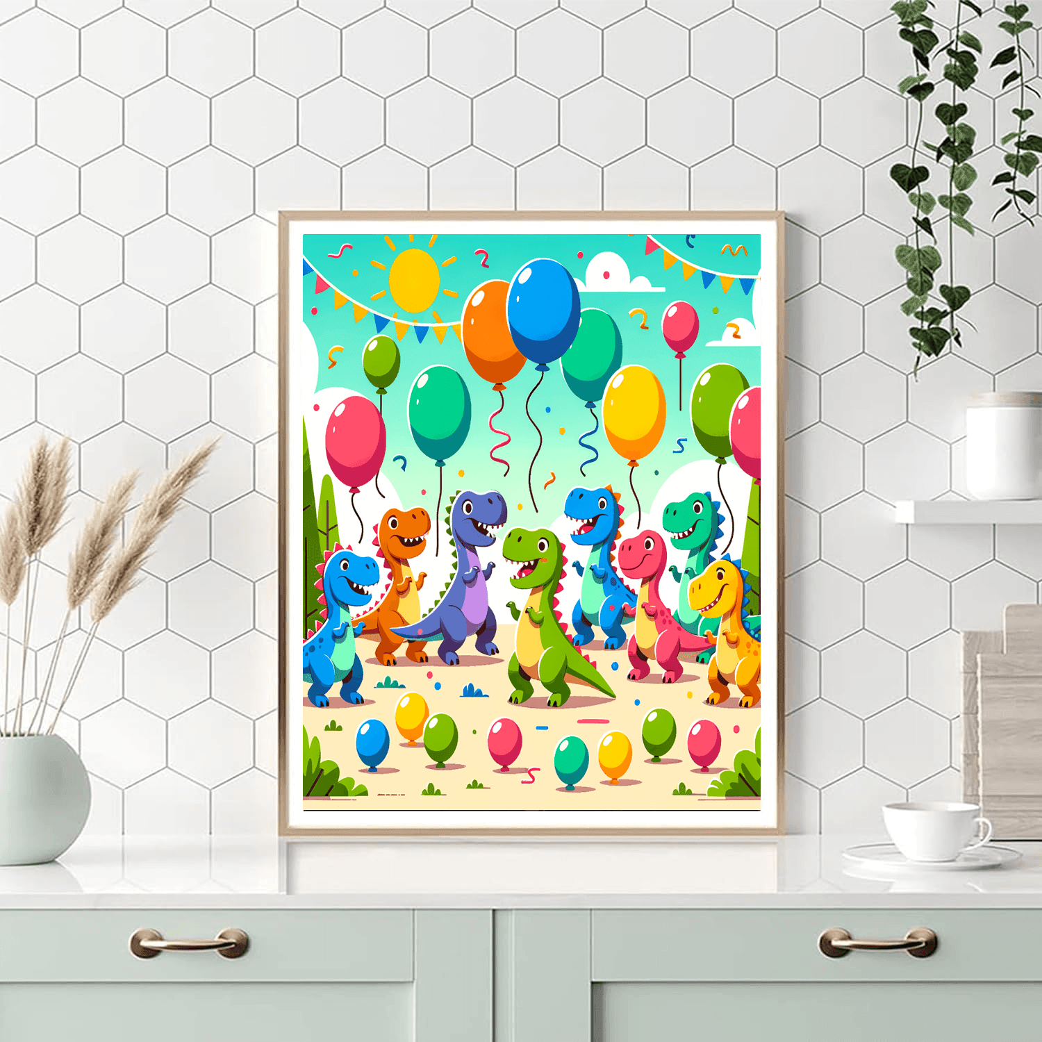 Dino Dance Party Paint By Color