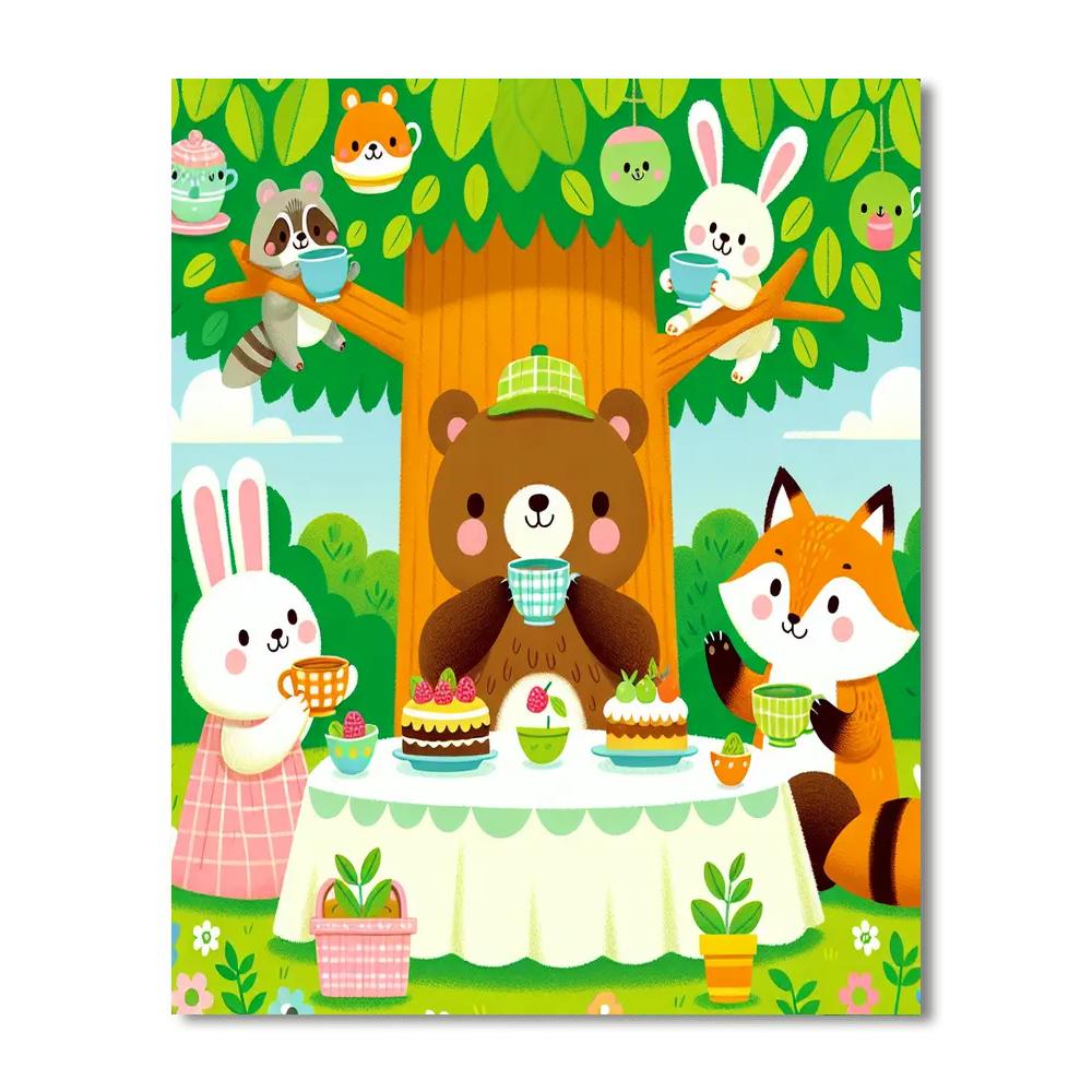 Sweet Tea Party With Friends Paint By Numbers Art