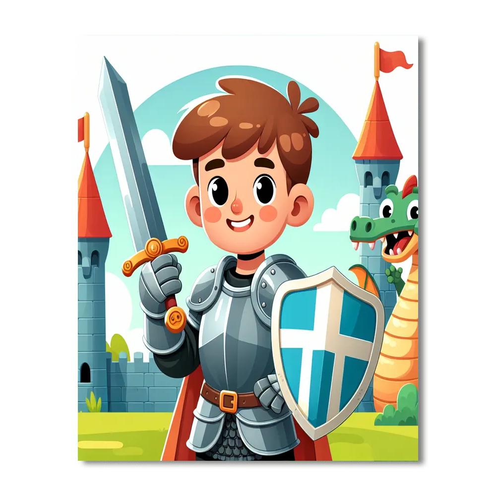 The Knight's Quest Number Painting