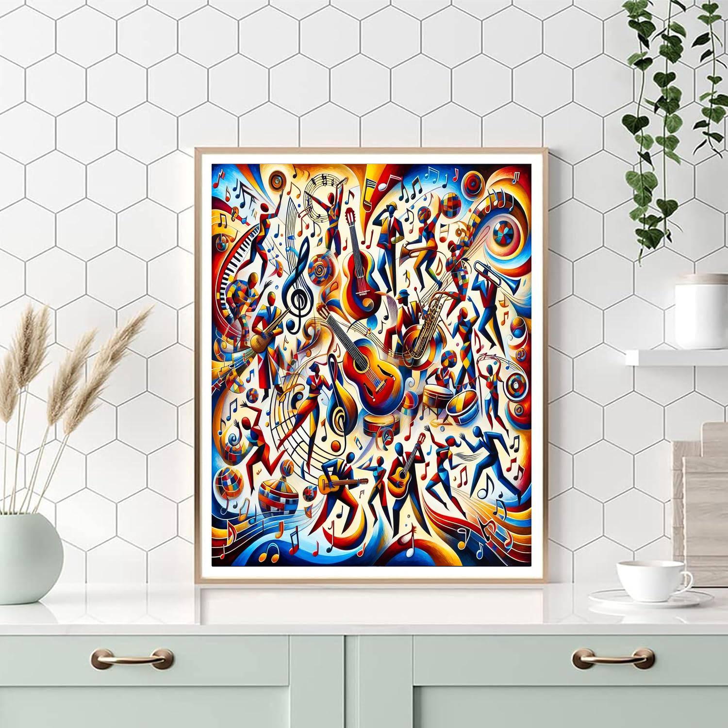 Energetic Music Celebration Painting Number Kit