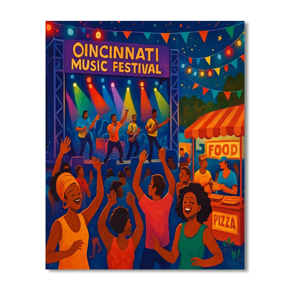 Cincinnati Music Festival - United States Paint By Numbers Kits