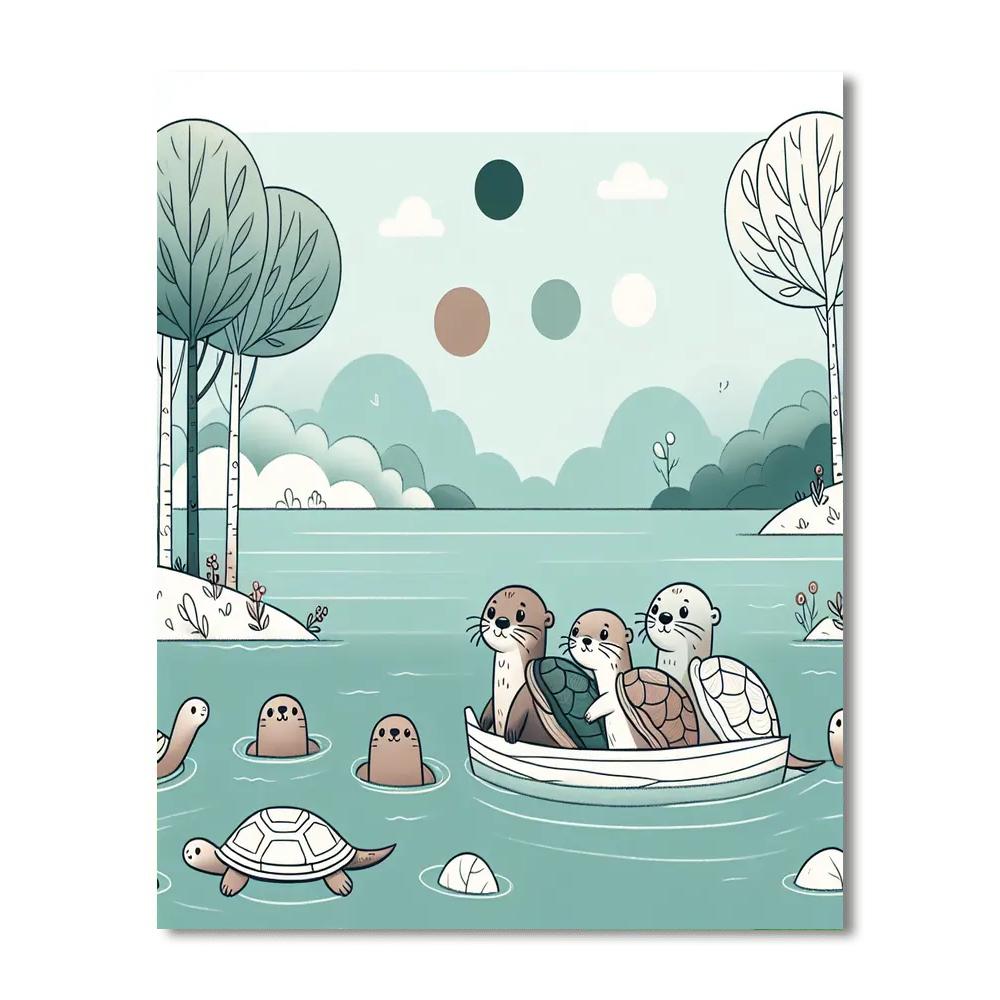 Lazy River Retreat Painting By Numbers Kit