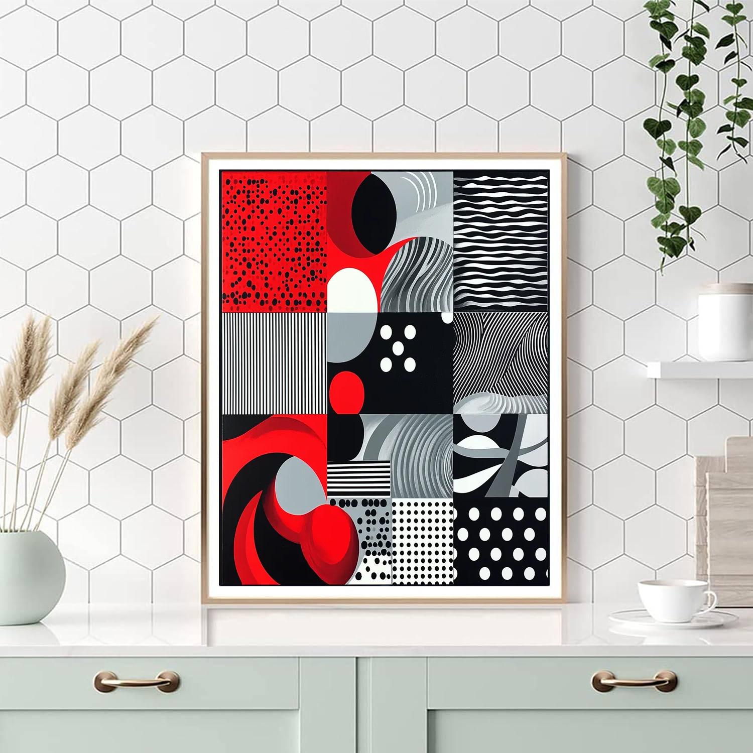 Banksy Inspired Disrupted Patterns  DIY Paint By Numbers