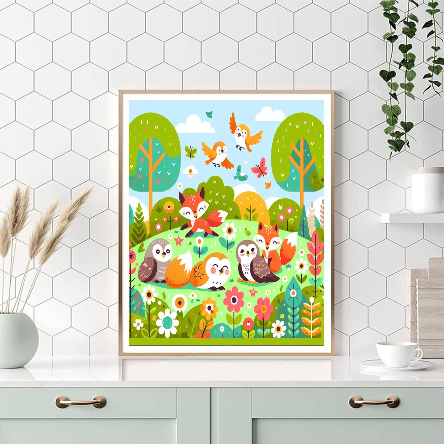 Delightful Animal Friends In Nature Paint By Number