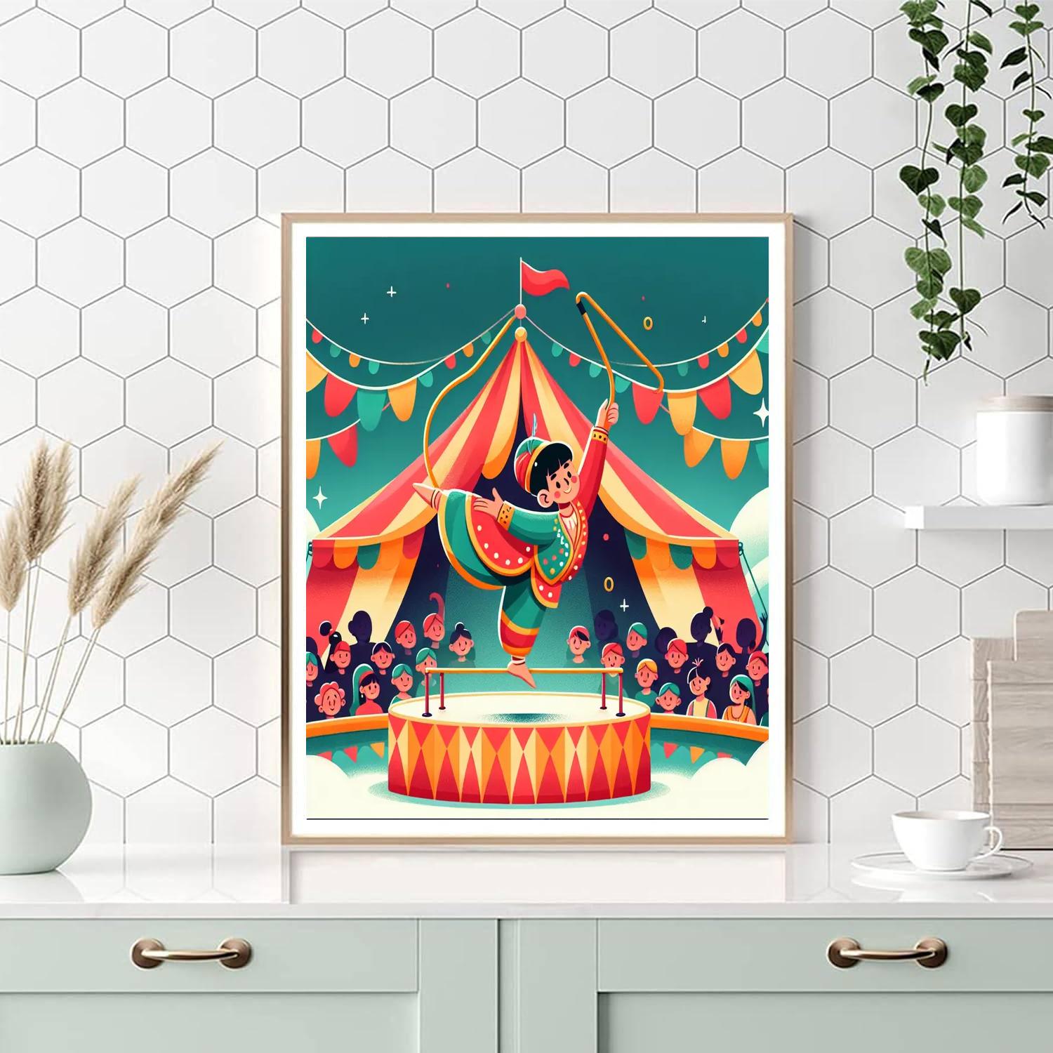 Circus Acrobatics Adventure DIY Paint By Numbers