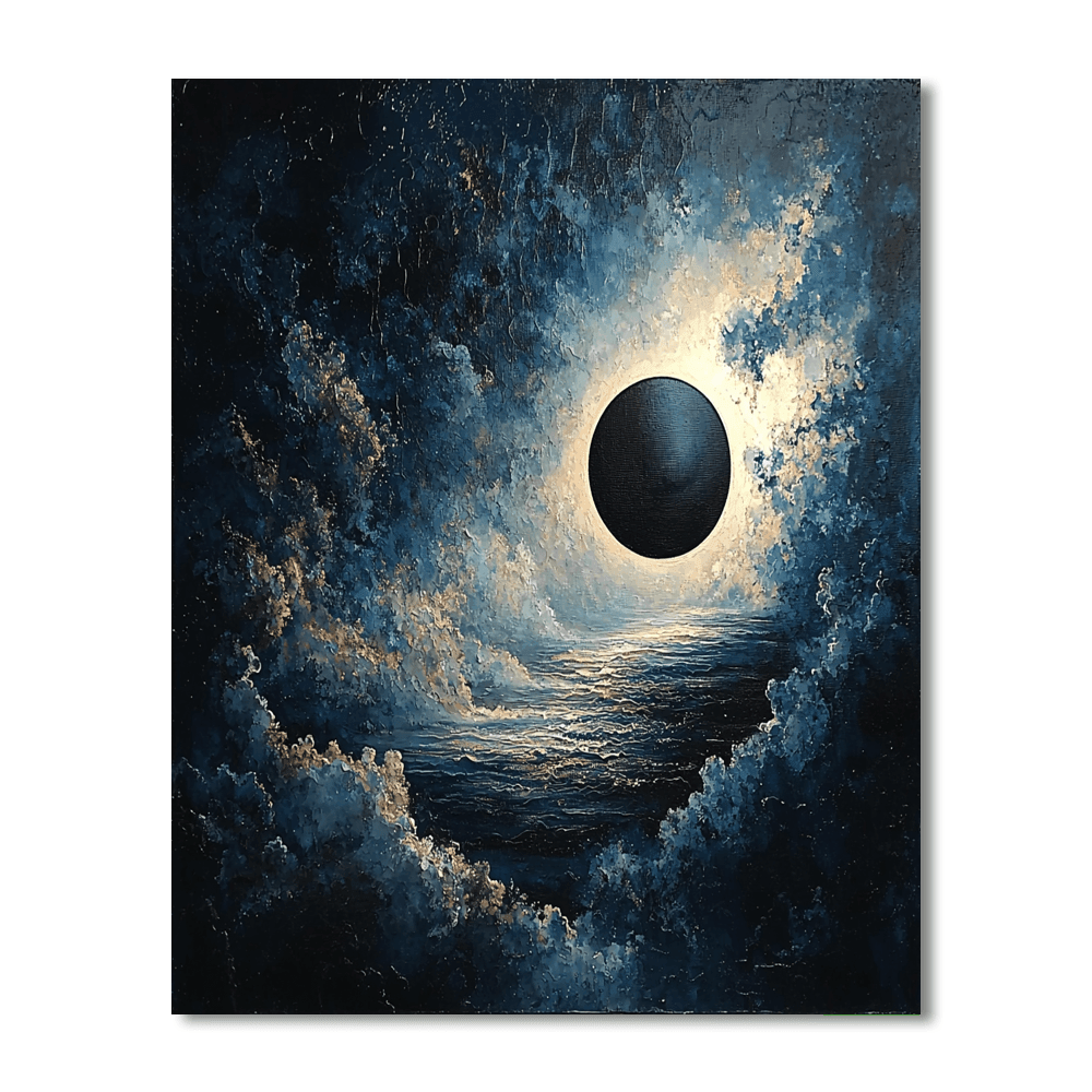 William Blake Inspired Lunar Eclipse Reverie  Paint By Color