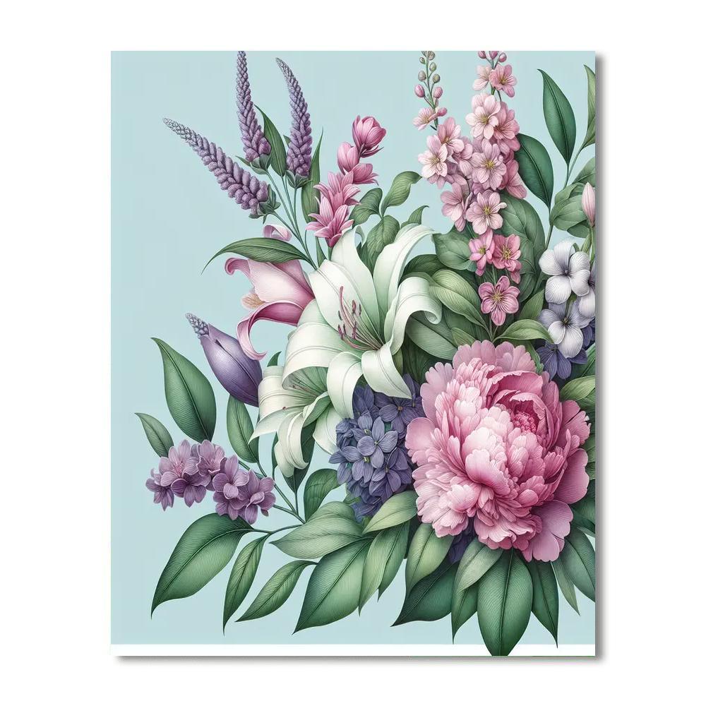 Floral Bliss Symphony Paint By Numbers Art