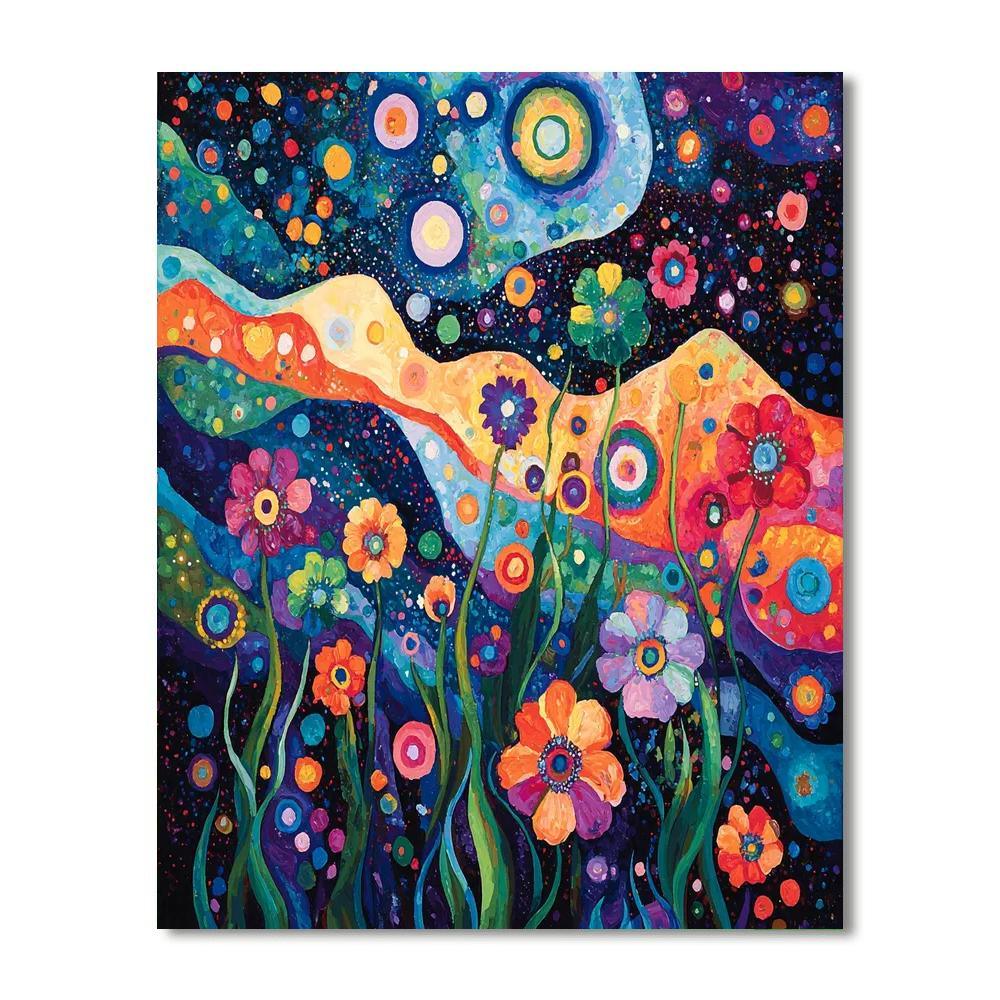 Wassily Kandinsky Inspired Celestial Floral Symphony  Paint By Numbers Kits