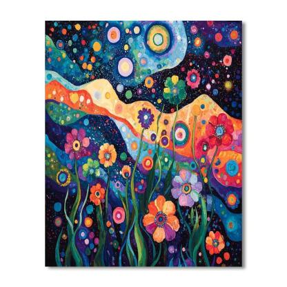 Wassily Kandinsky Inspired Celestial Floral Symphony  Paint By Numbers Kits