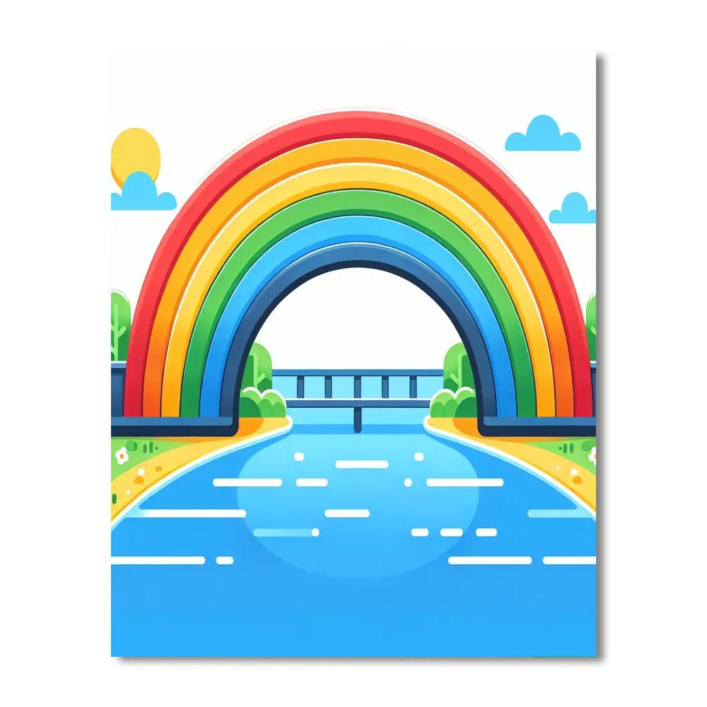 Rainbow-arch Bridge Painting Number Kit