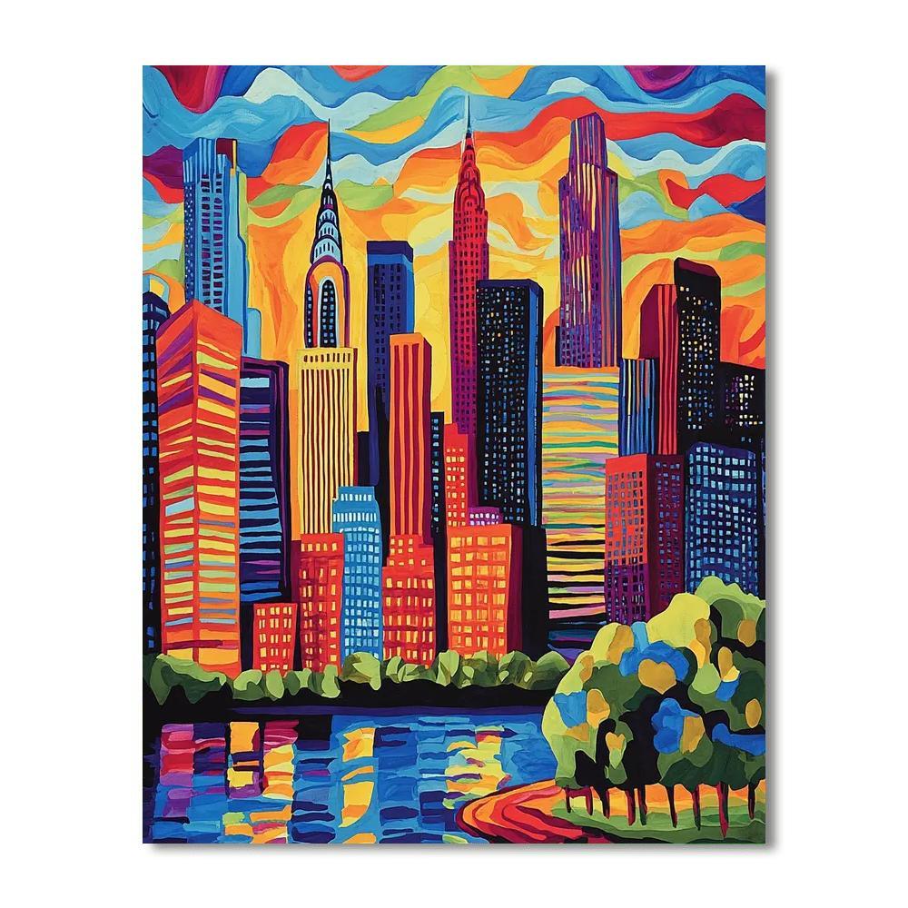 Fernand Léger Inspired City Pulse  Painting By Numbers Kit