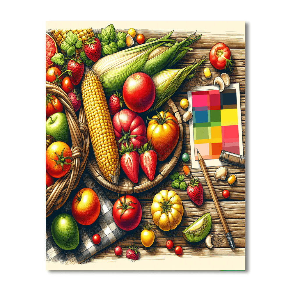 Bright Summer Harvest Paint By Numbers