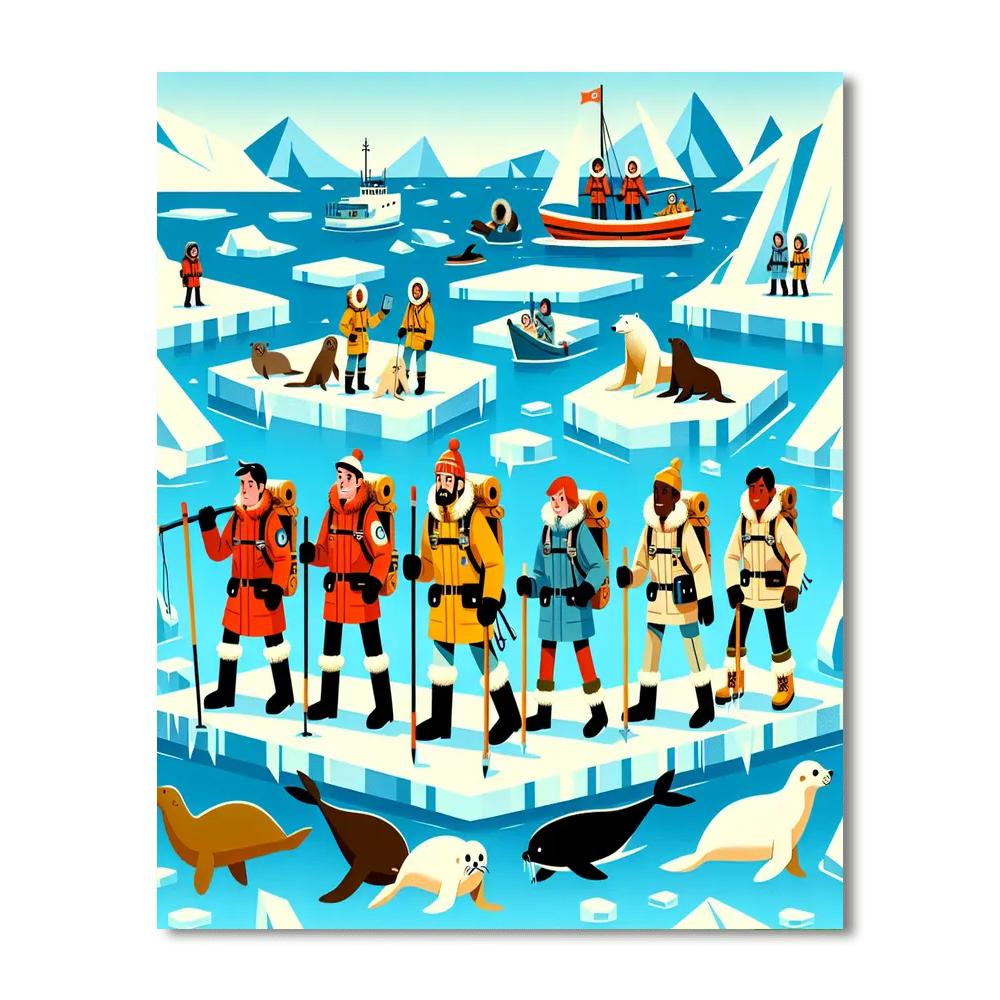 Arctic Ice Expedition Painting Number Kit