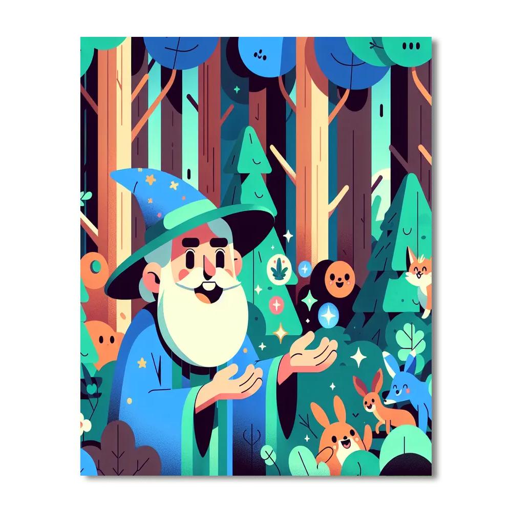 Wise Woodland Wizards Number Painting