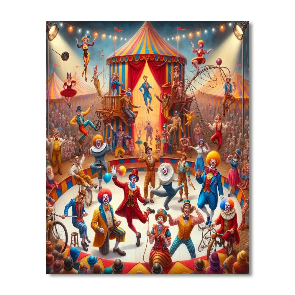 Playful Circus Fantasy DIY Paint By Numbers