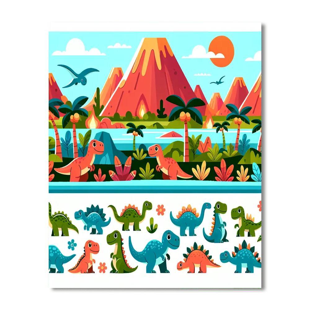 Dinosaur Discovery Time Paint By Color