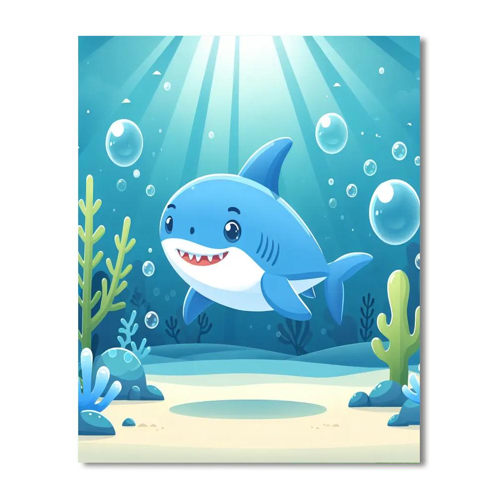 Spunky Shark Numbered Painting Kits