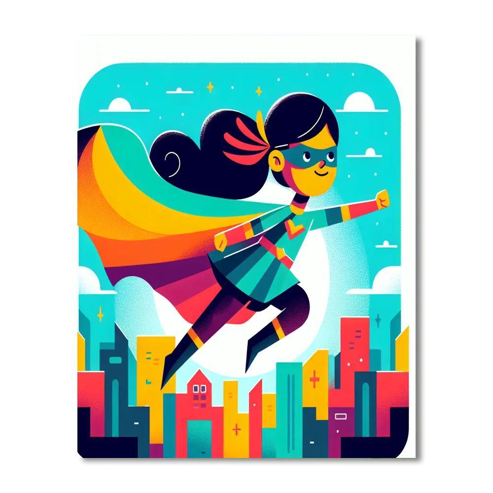 Superhero Adventure Time Paint By Numbers Art