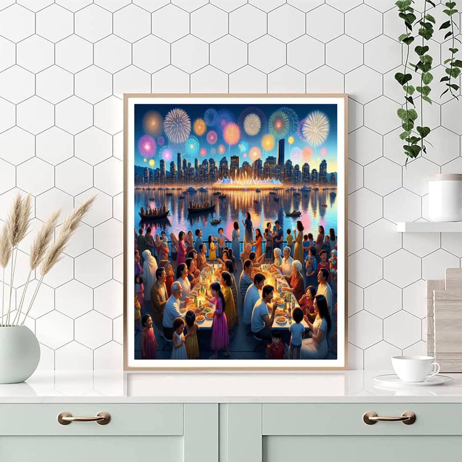 Celebration Of Lights - Canada Paint By Numbers Art