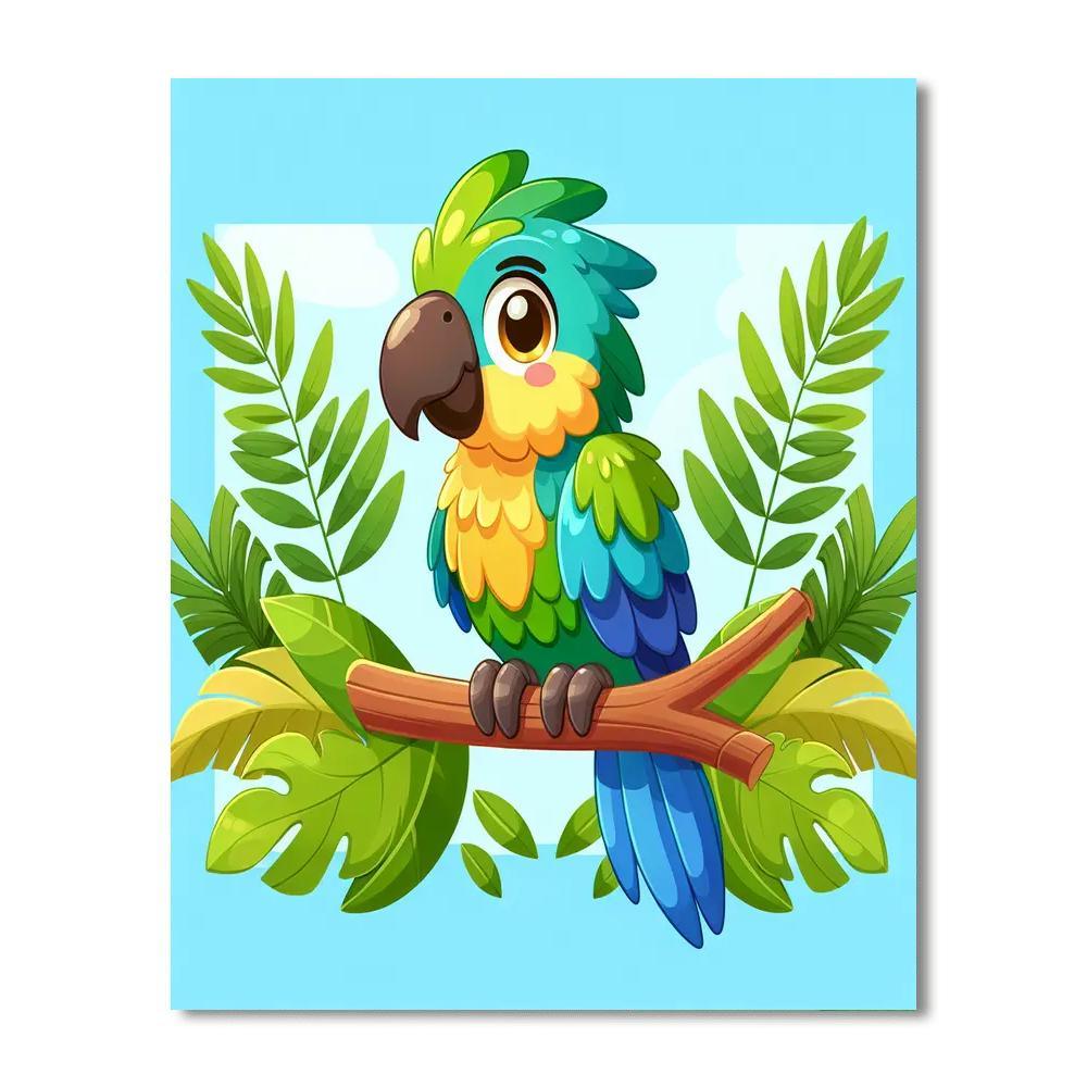 Cheeky Parrot Paint By Numbers