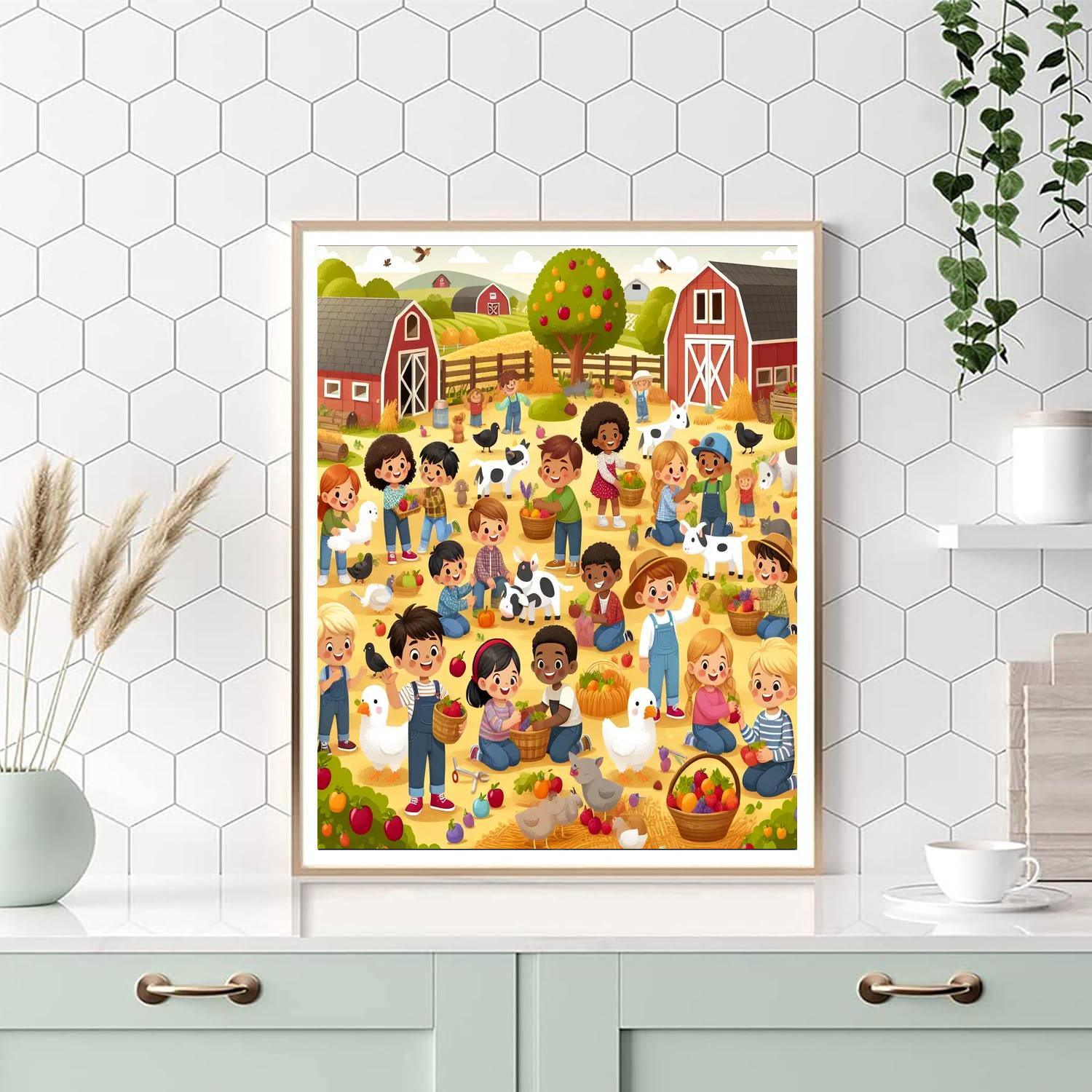 Funky Farm Fun Paint By Number