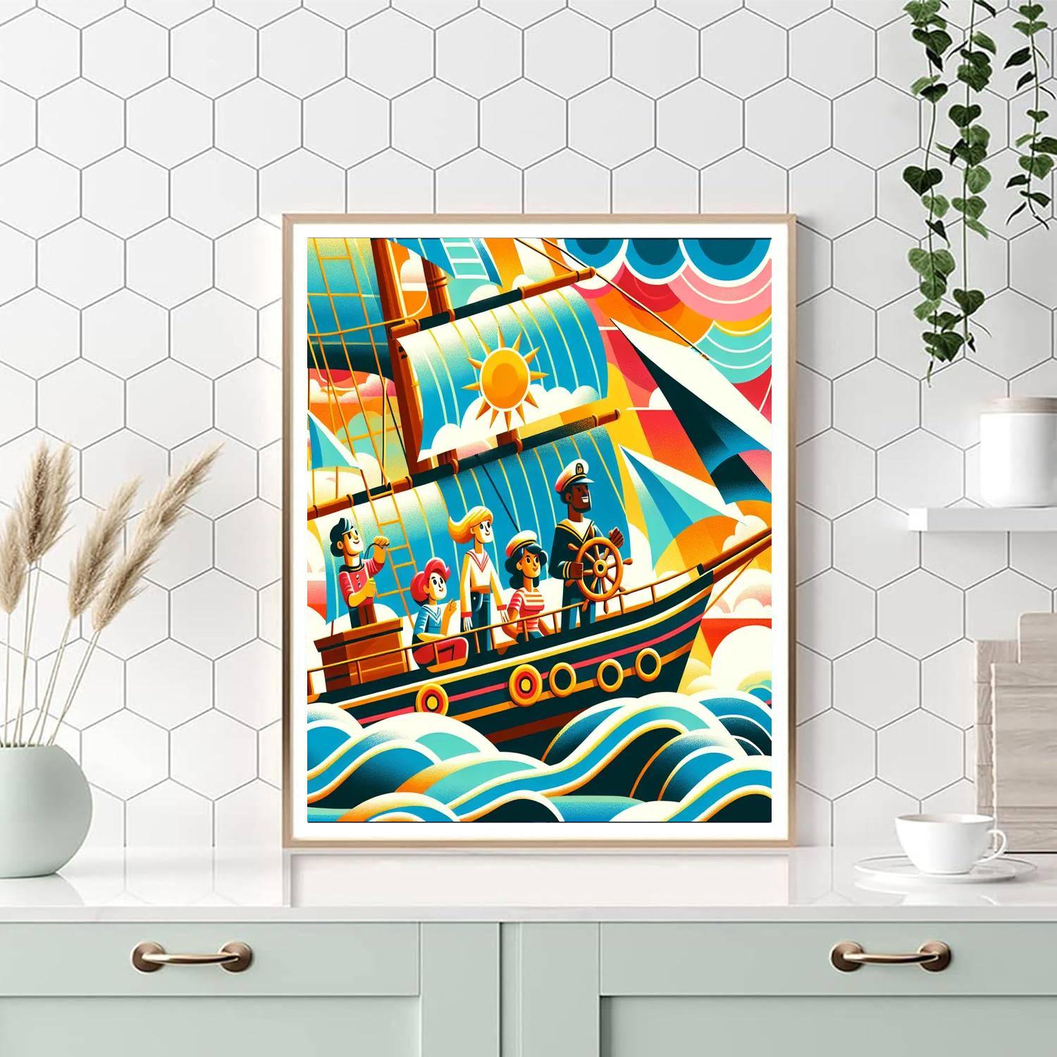 Sailing Adventures On The High Seas Paint By Numbers Kits