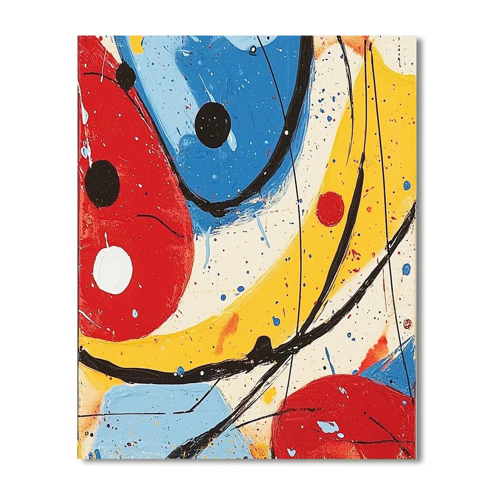 Joan Miró Inspired Surreal Wonderment  Paint By Numbers Art