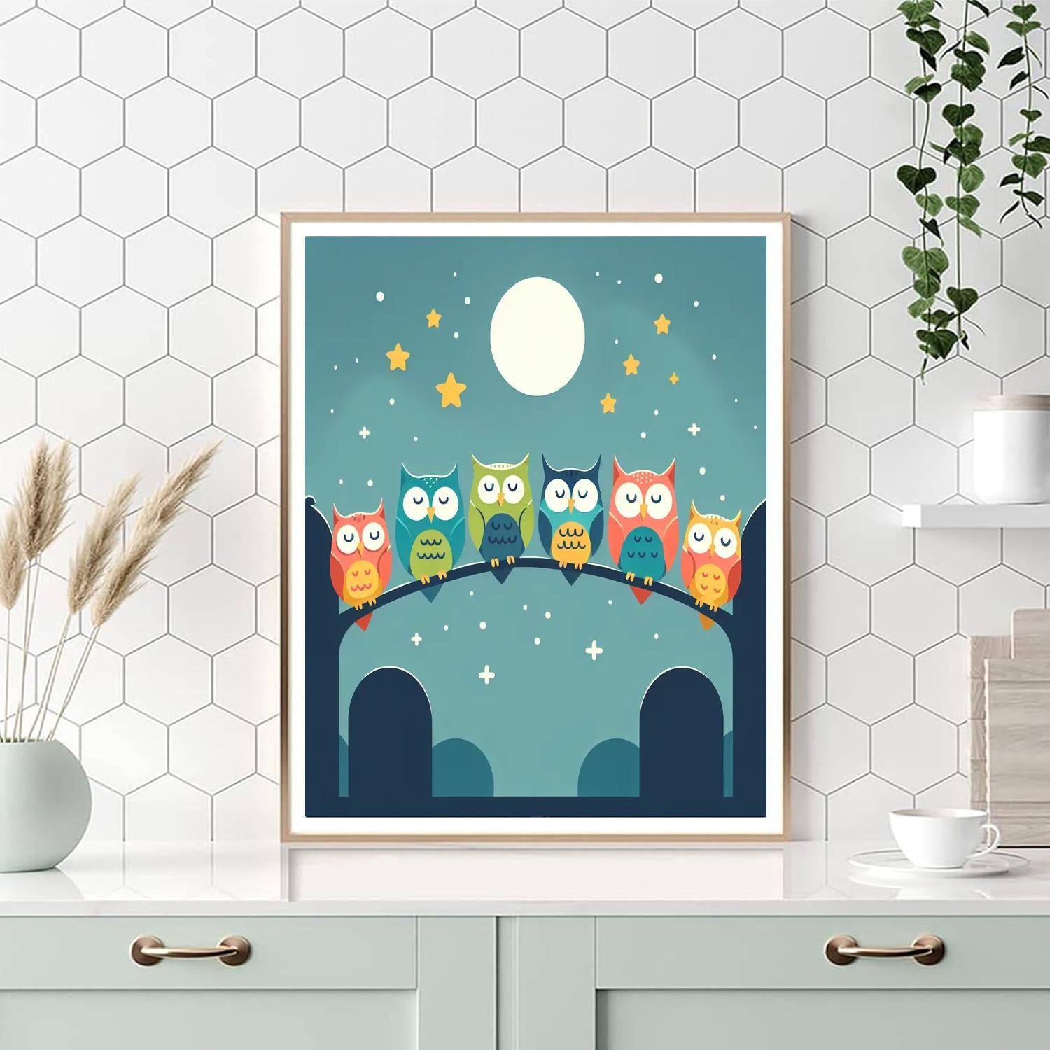 Starry Night Owl Pals Paint By Numbers